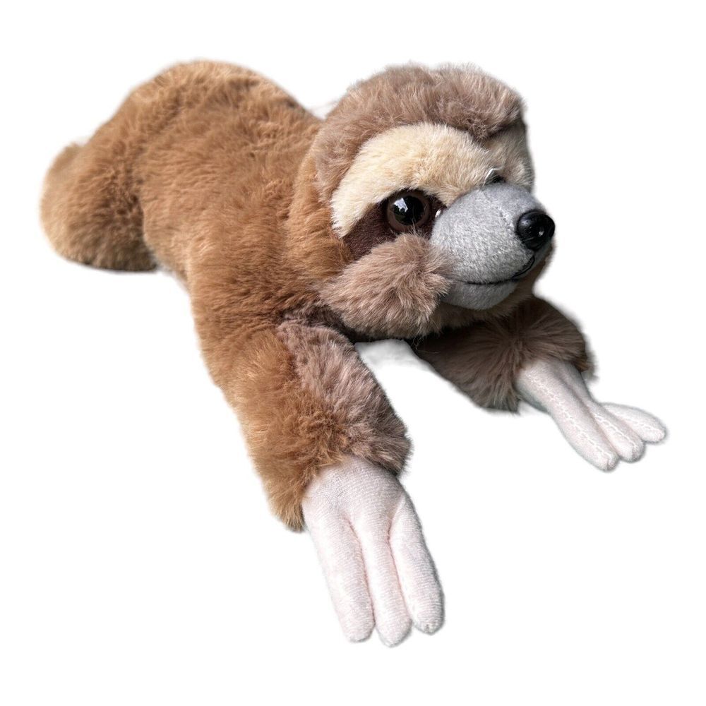 FAO Schwarz Baby‎ Sloth Plush Stuffed Animal 15 Inch Beanbag Cuddly 3 Toes Happy